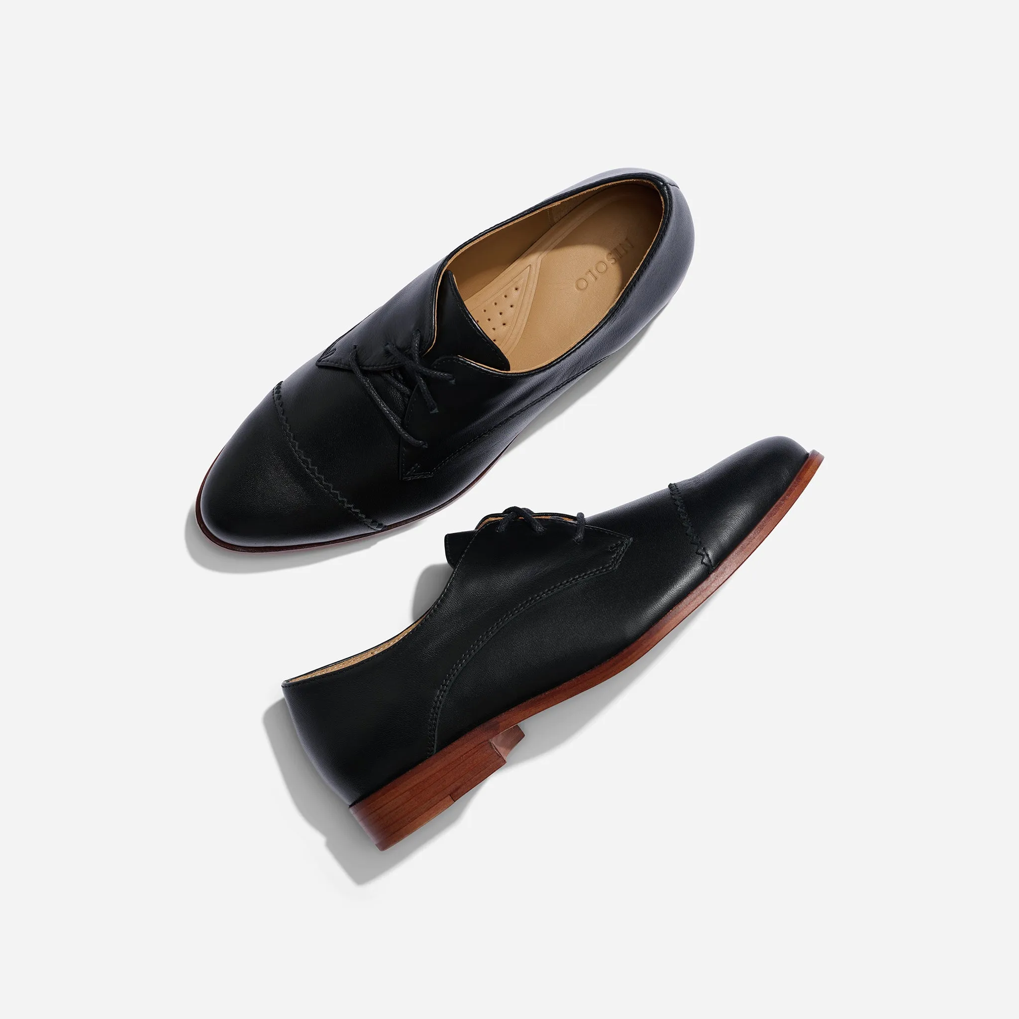 Emilia Cap Toe Oxford Black sold by Nisolo product image thumbnail 3