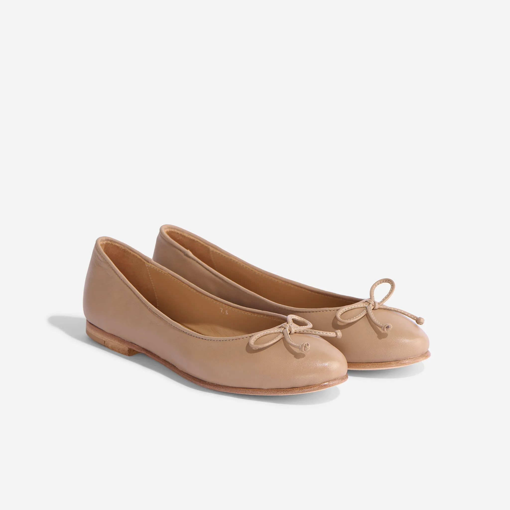 Bea Go-To Ballet Almond sold by Nisolo
