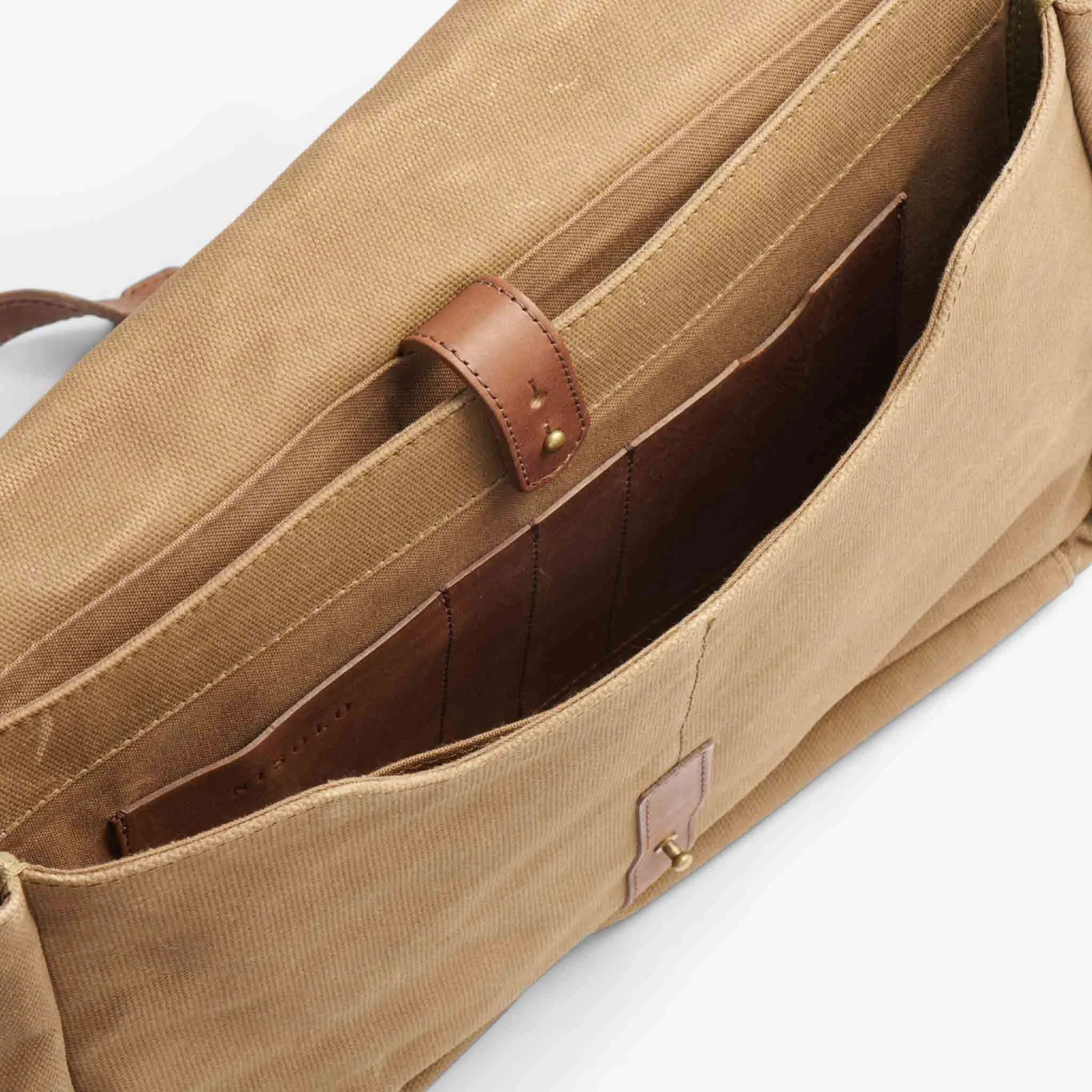 Loreto Messenger Bag Waxed Canvas sold by Nisolo product image thumbnail 3