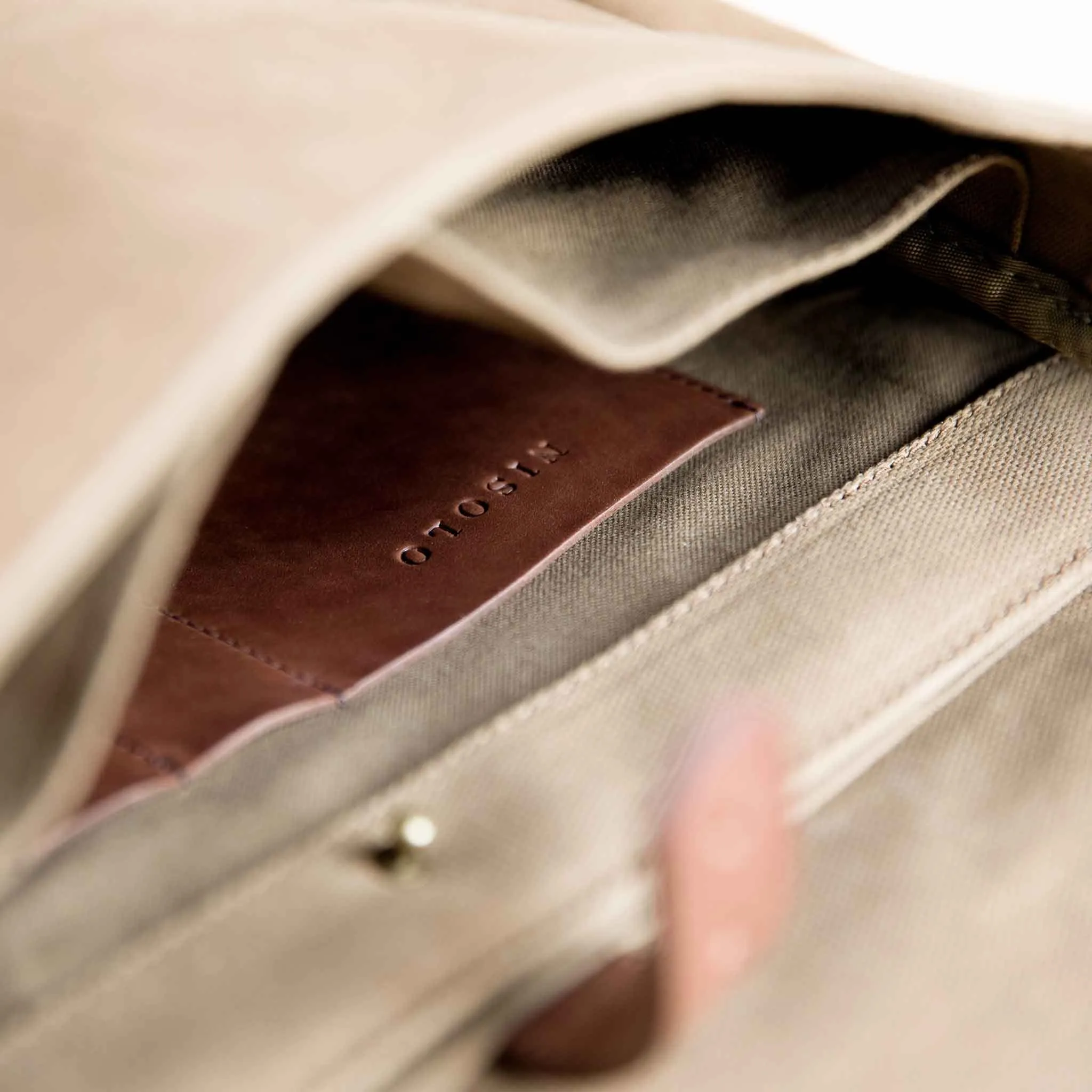 Loreto Messenger Bag Waxed Canvas sold by Nisolo product image thumbnail 4