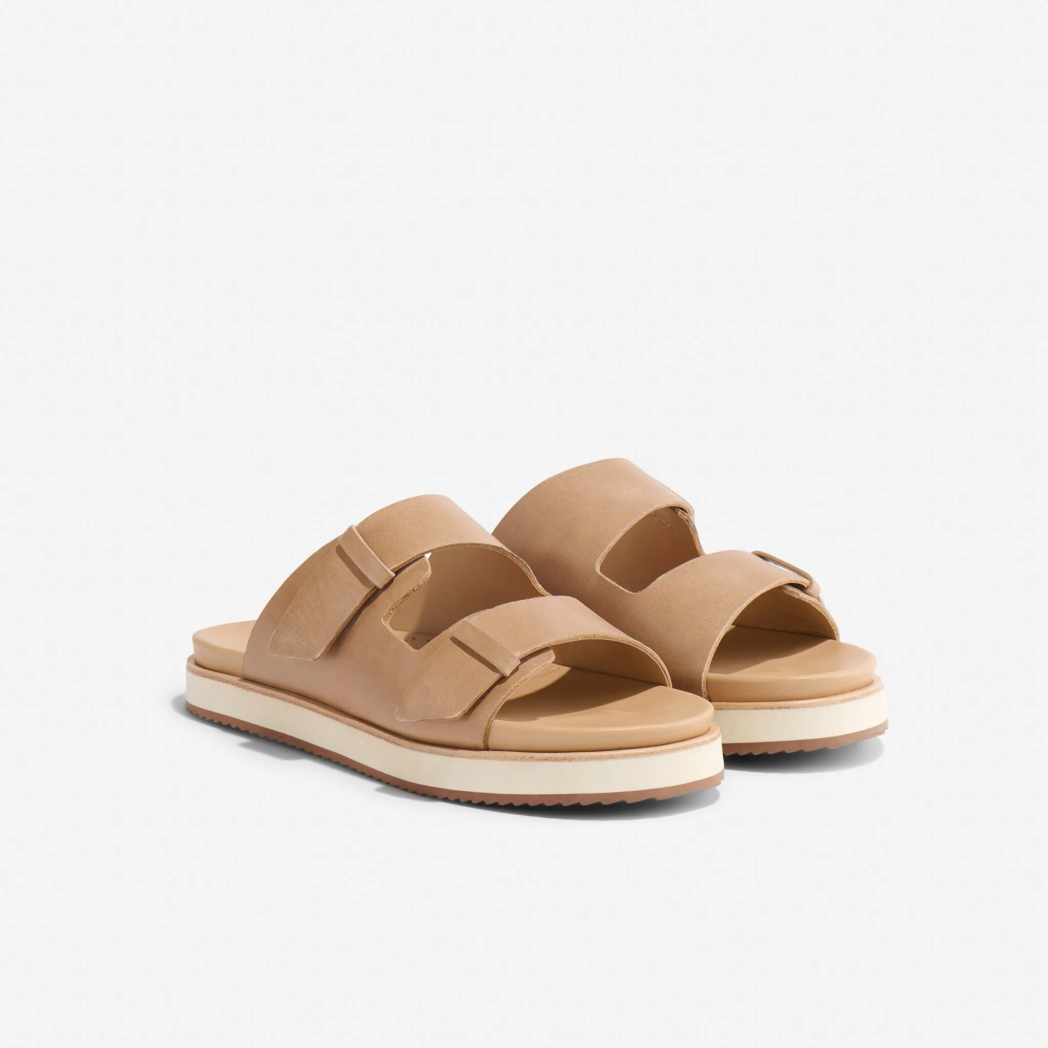 Ella Flatform Slide Almond sold by Nisolo
