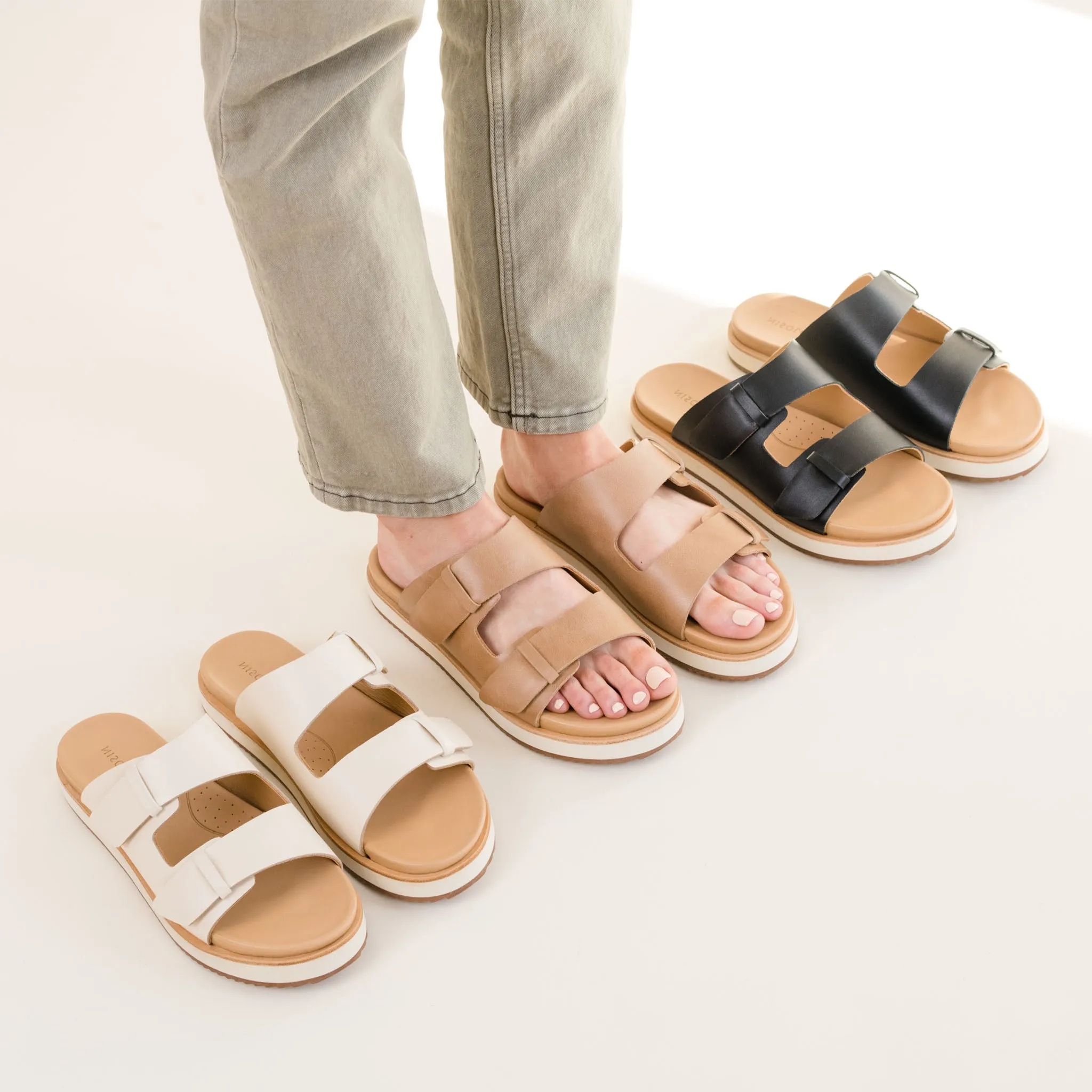 Ella Flatform Slide Almond sold by Nisolo product image thumbnail 3