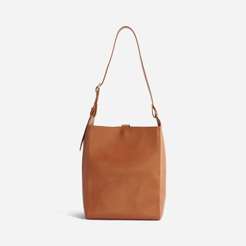 Cecilia Go-To Shoulder Bag Caramel made by Nisolo