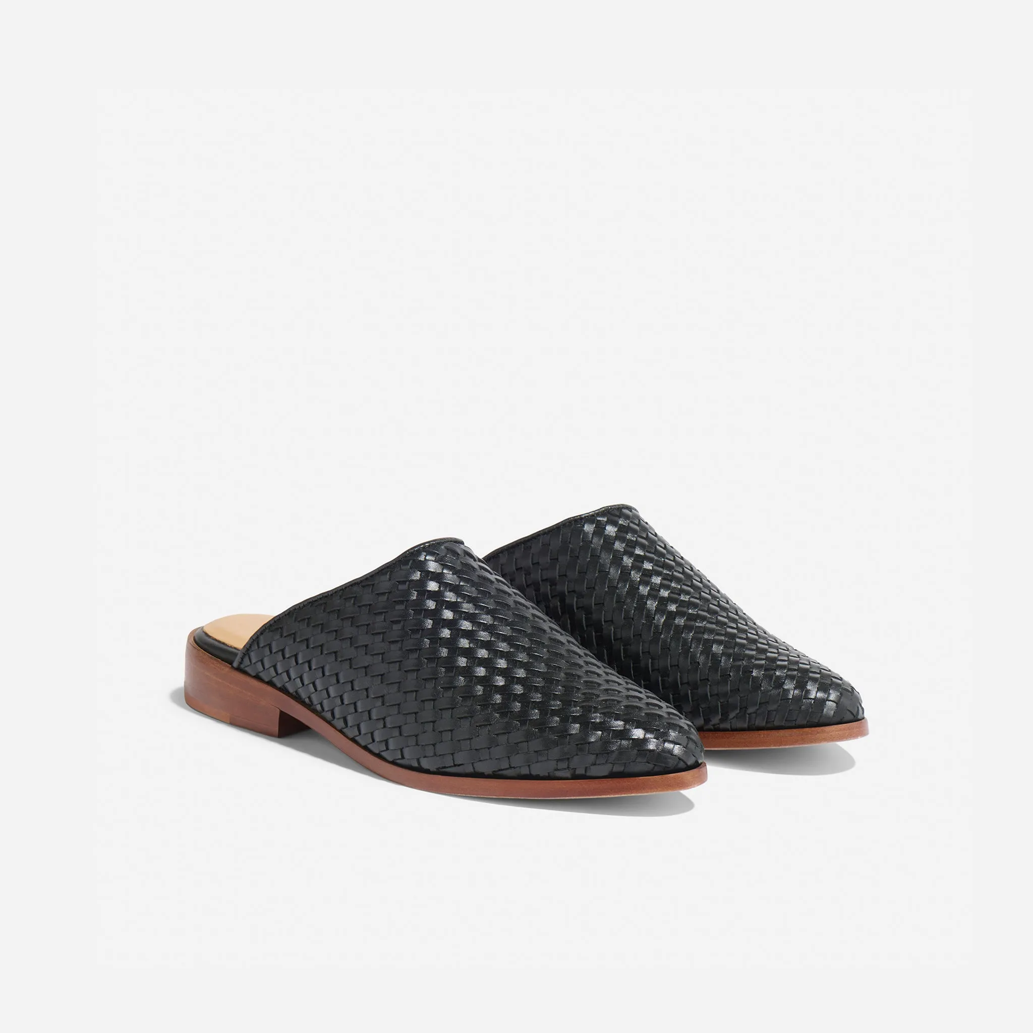 Ama Woven Mule Woven Black sold by Nisolo