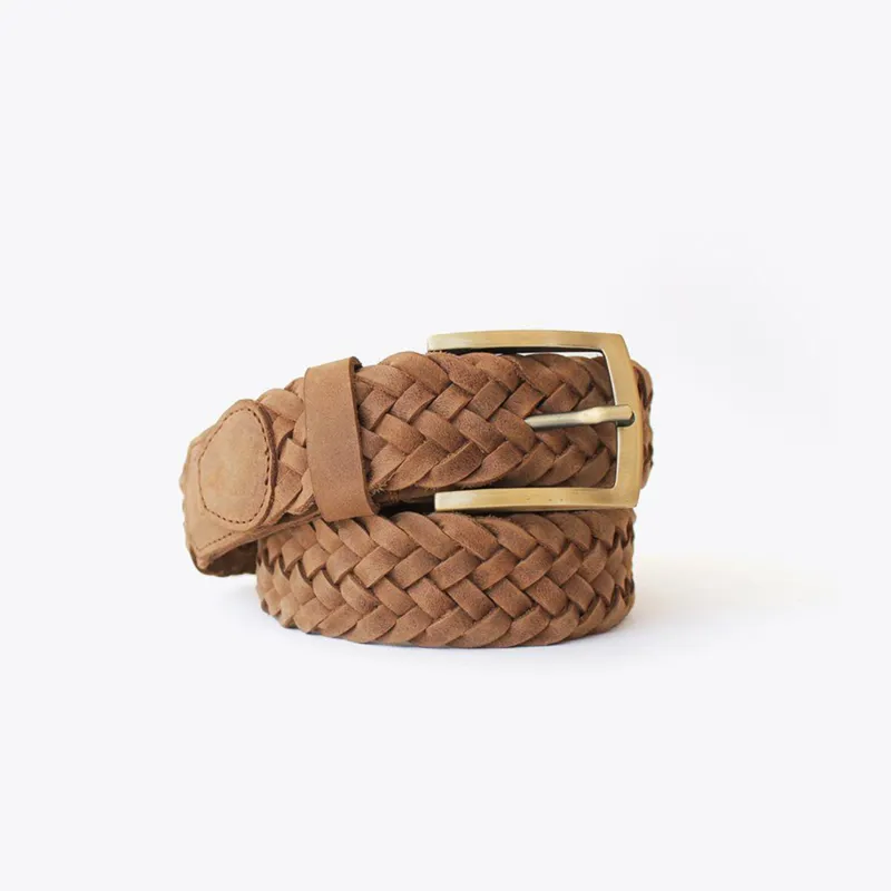Teyo Woven Belt Tobacco made by Nisolo