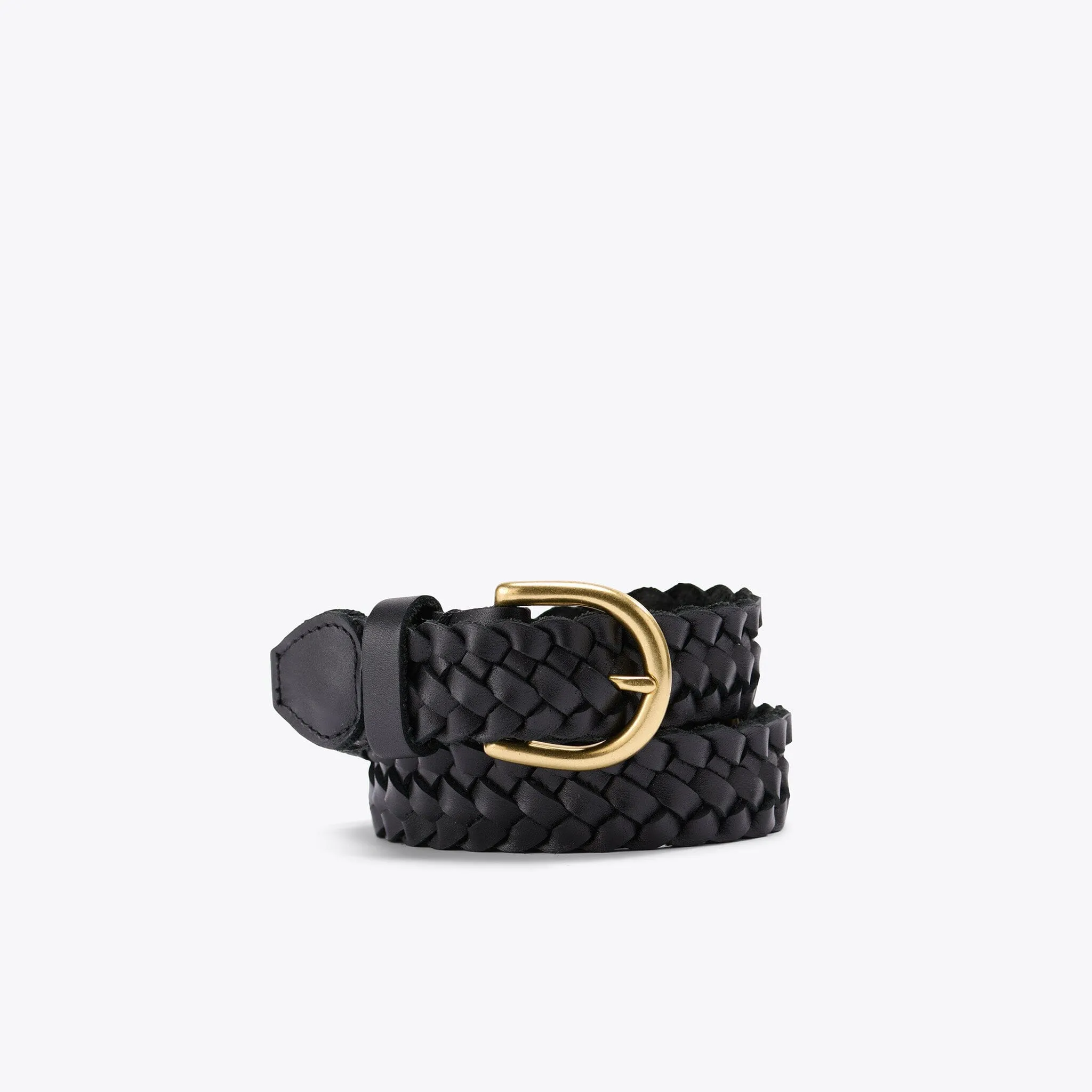 Talia Braided Belt Black sold by Nisolo