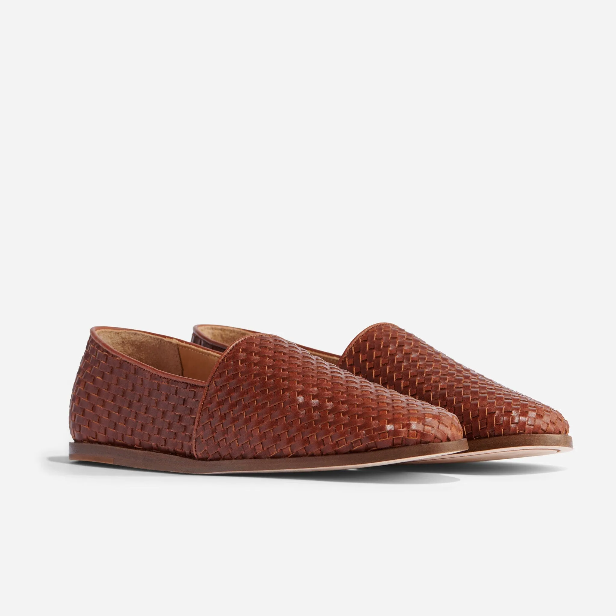 Alejandro Woven Slip On Woven Brandy sold by Nisolo