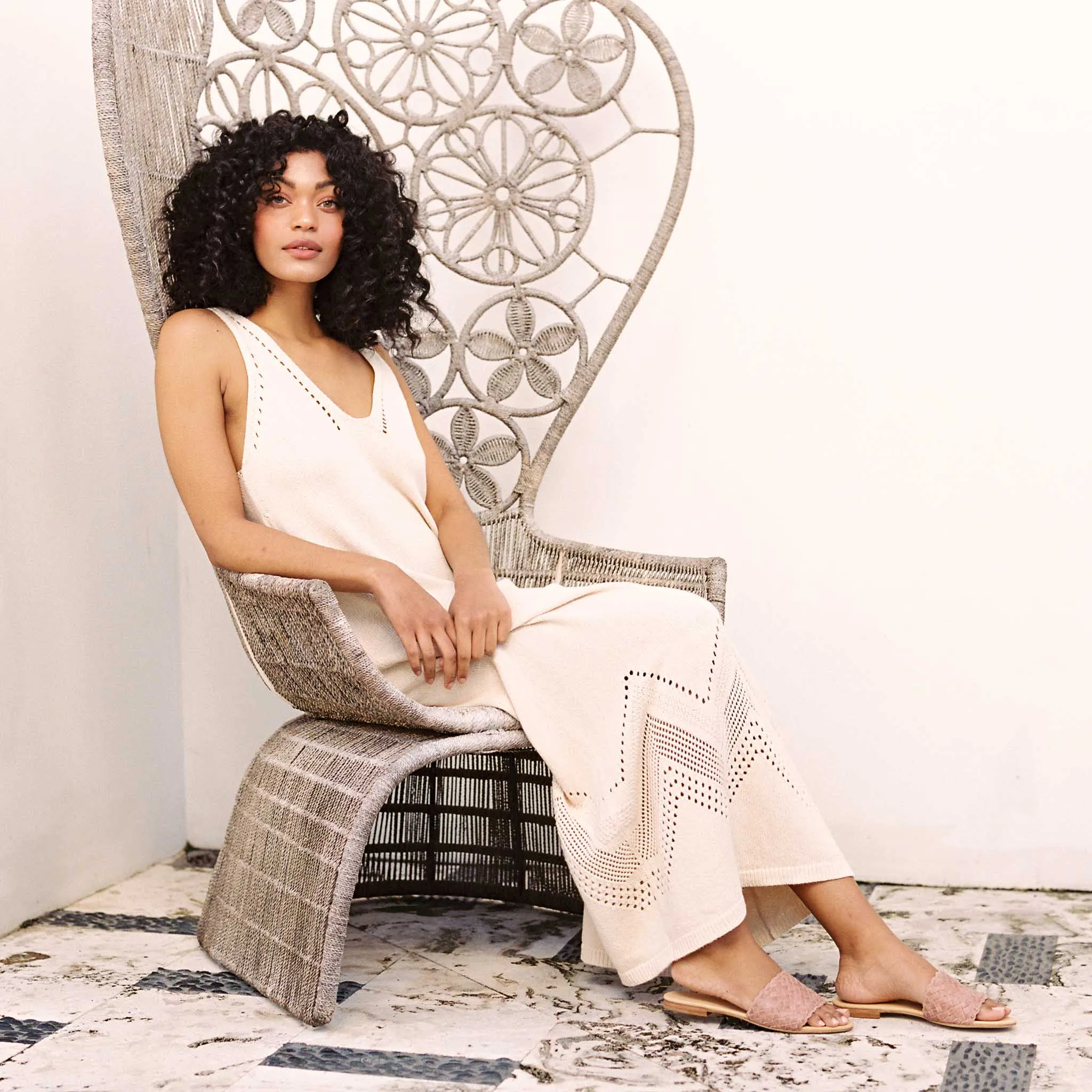 Isla Woven Slide Sandal Woven Desert Rose sold by Nisolo product image thumbnail 5