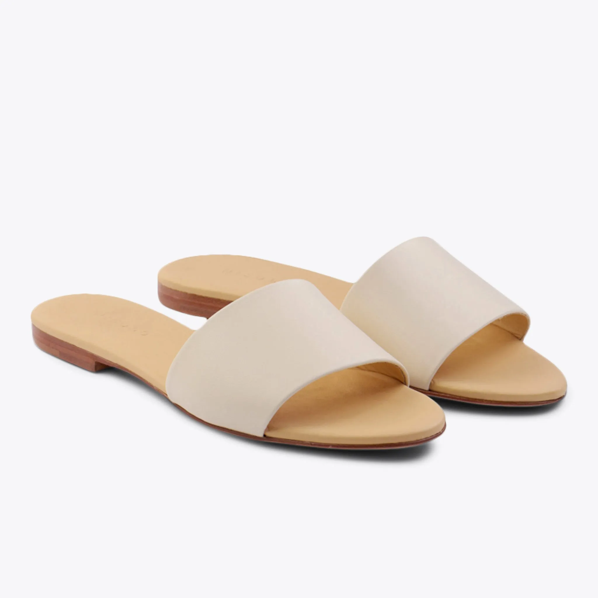 Isla Slide Sandal Bone sold by Nisolo