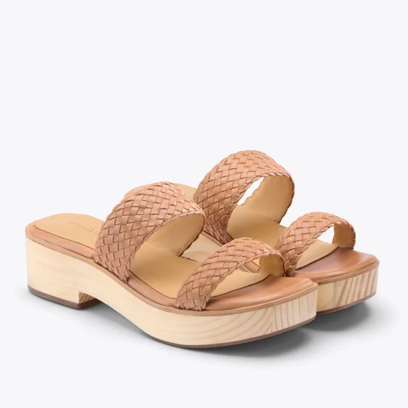 Ellie All-Day Woven Clog Almond sold by Nisolo