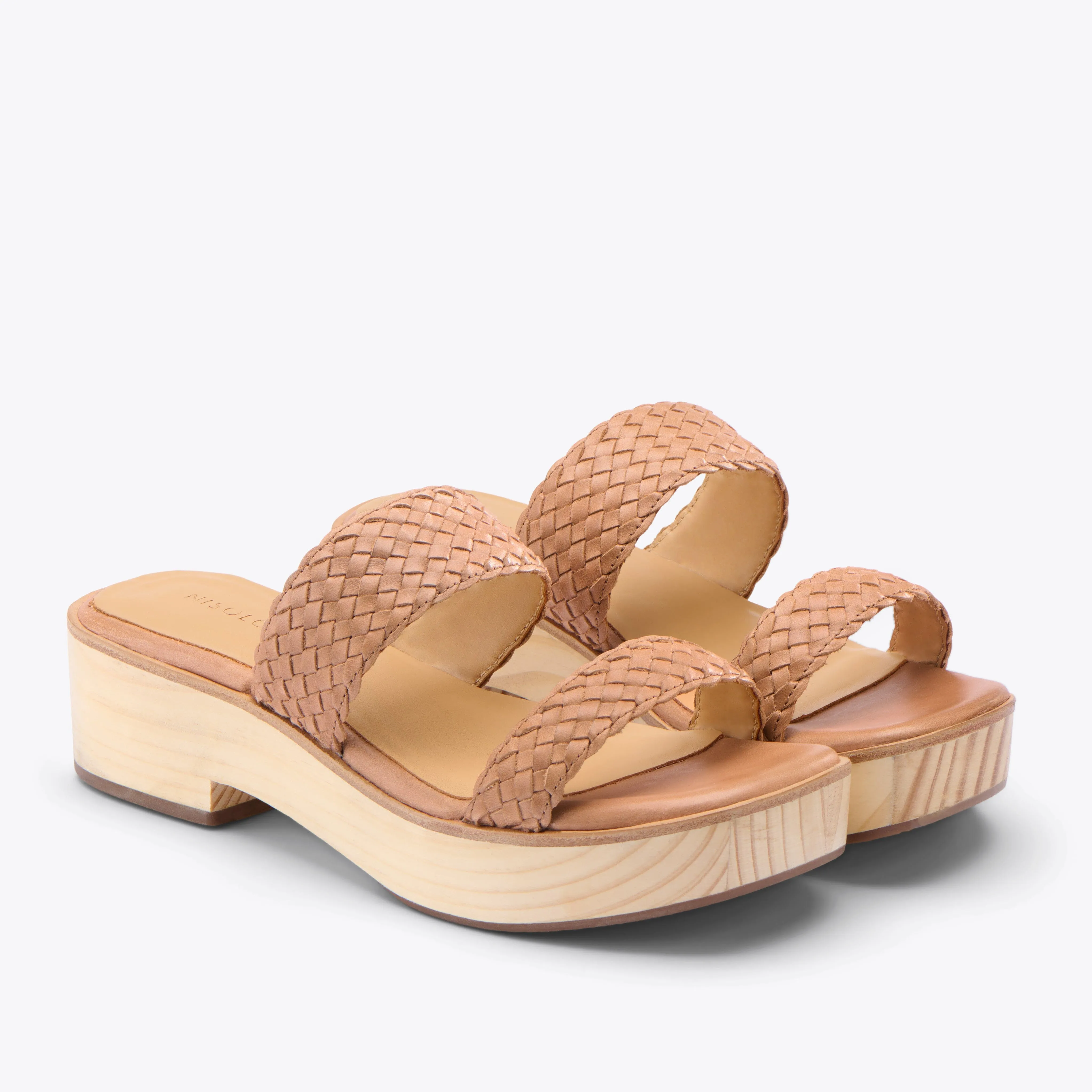 Ellie All-Day Woven Clog Almond sold by Nisolo