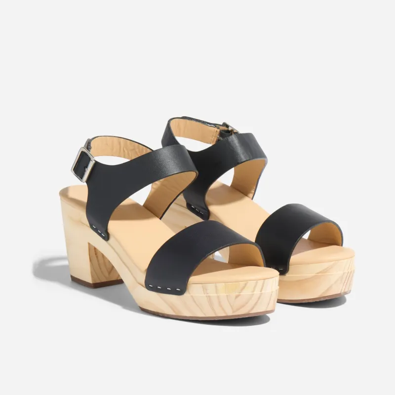 All-Day Open Toe Clog Black made by Nisolo