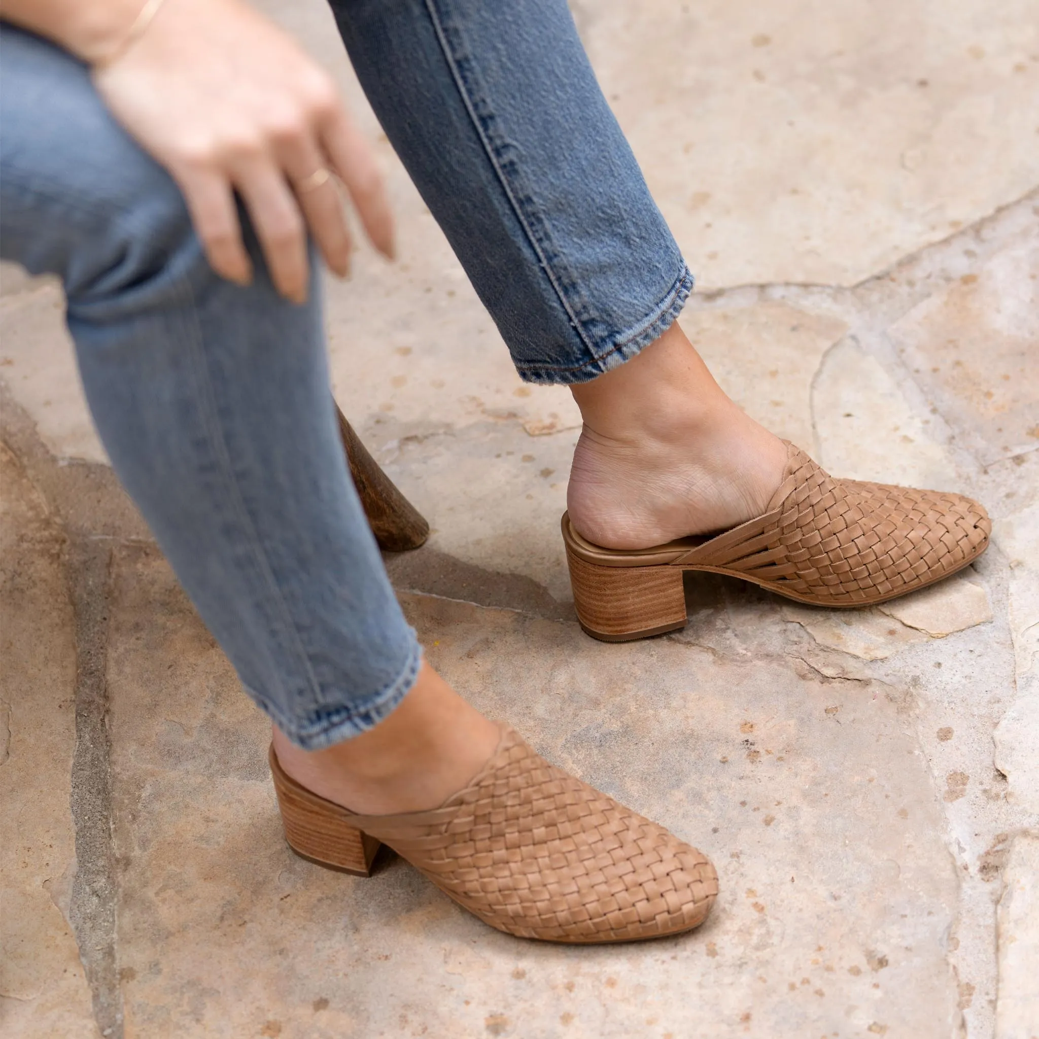 All-Day Woven Heeled Mule Almond sold by Nisolo product image thumbnail 2
