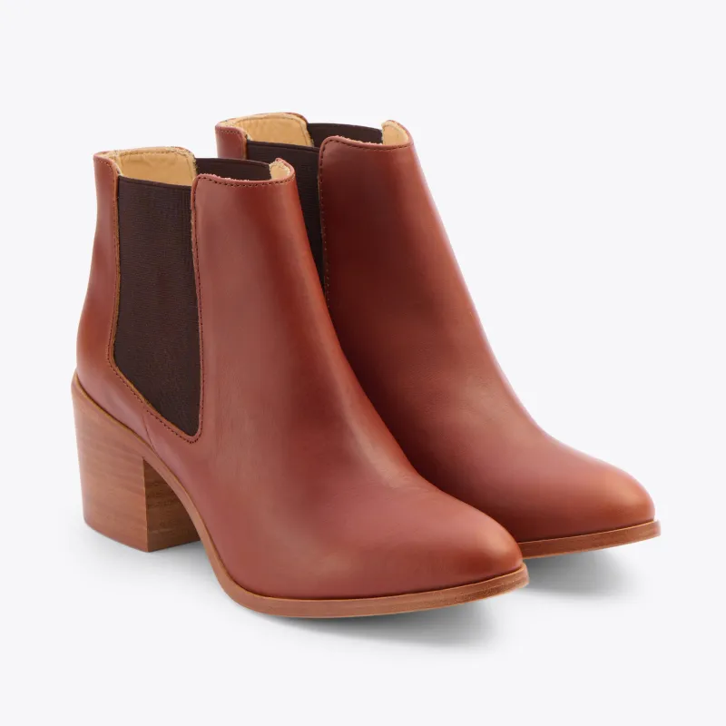 Heeled Chelsea Boot Brandy sold by Nisolo
