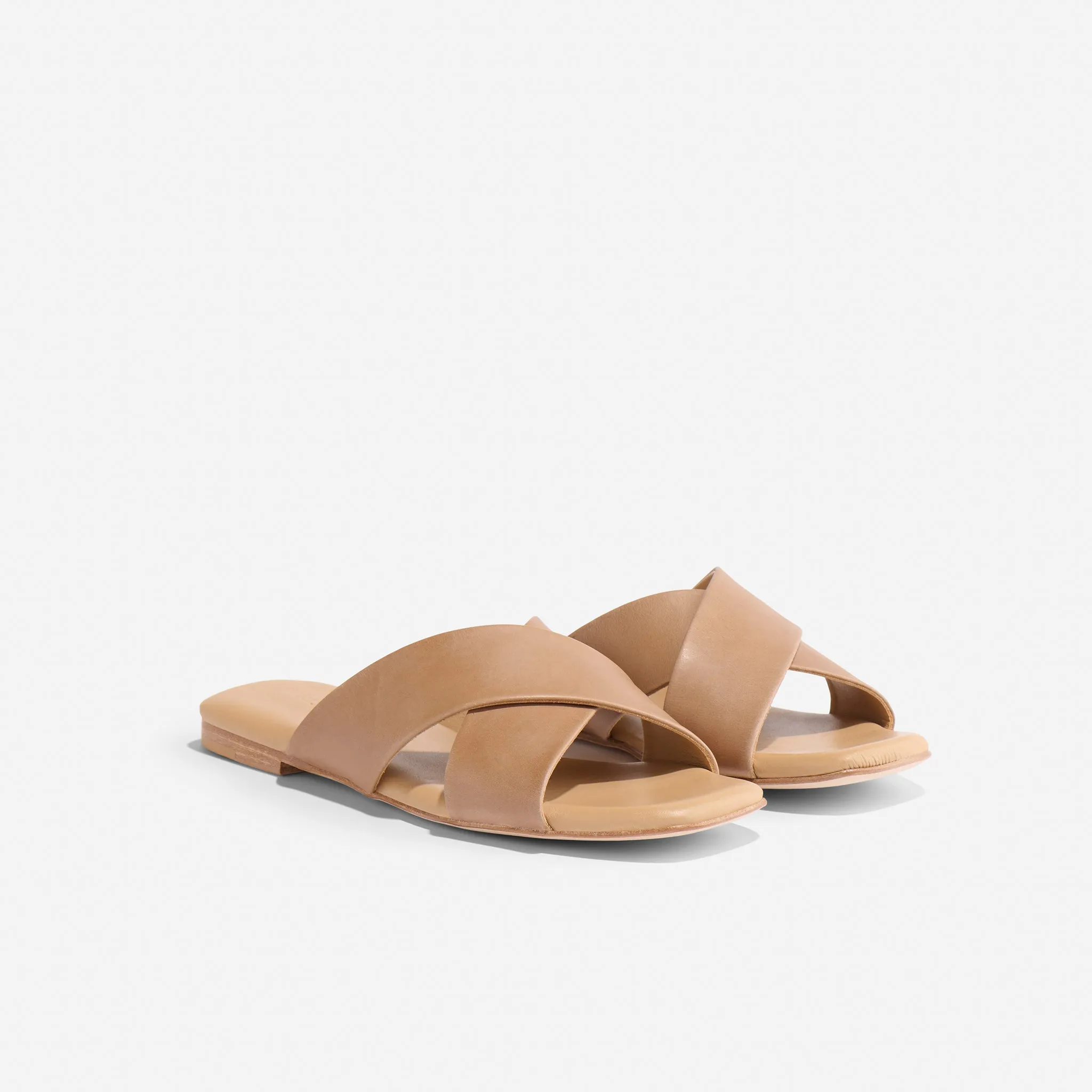 Catalina Slide Sandal Almond sold by Nisolo