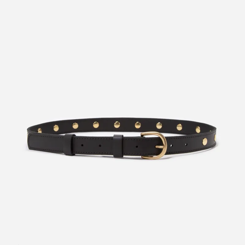 Noemi Studded Belt Black sold by Nisolo