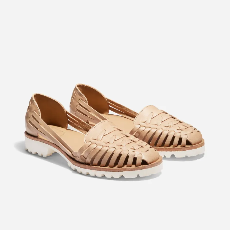 Women's Huarache Lug Sandal Almond sold by Nisolo