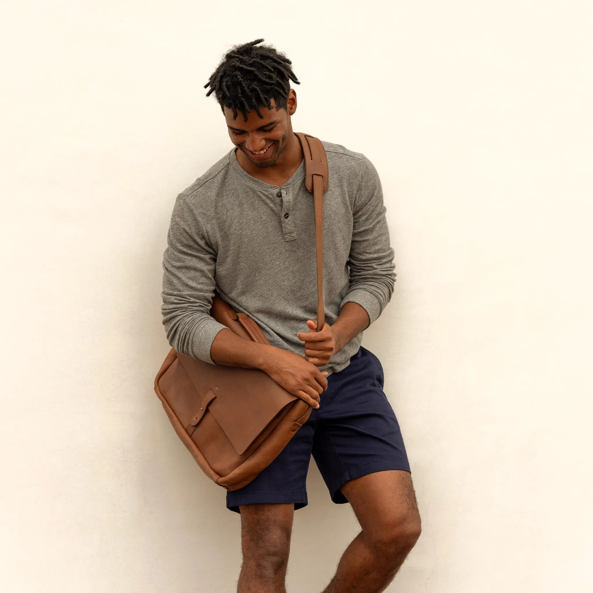 Loreto Messenger Bag Chestnut sold by Nisolo product image thumbnail 3