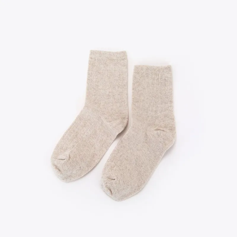 Cotton Mid Sock Tan made by Nisolo