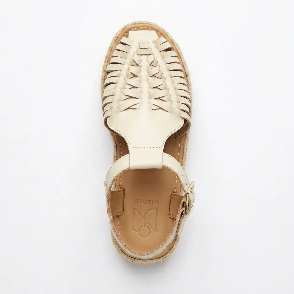 Huarache T-Strap Espadrille Sandal Bone sold by Nisolo product image thumbnail 3
