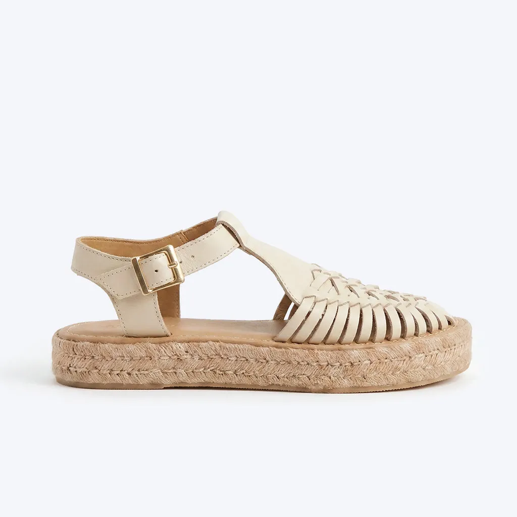 Huarache T-Strap Espadrille Sandal Bone sold by Nisolo product image thumbnail 2