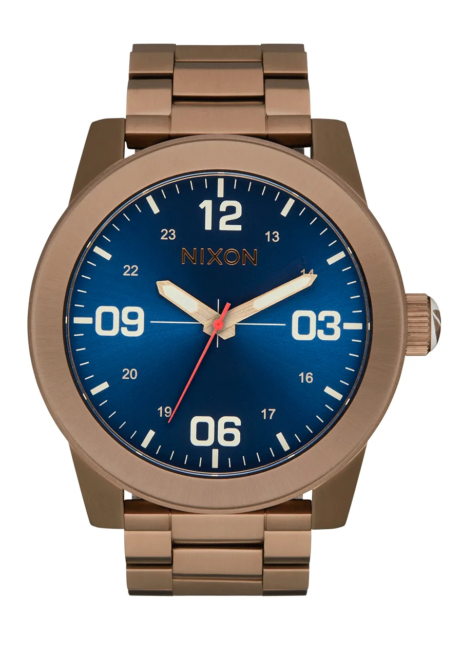 Corporal Stainless Steel - Desert Gold / Arles Blue sold by Nixon