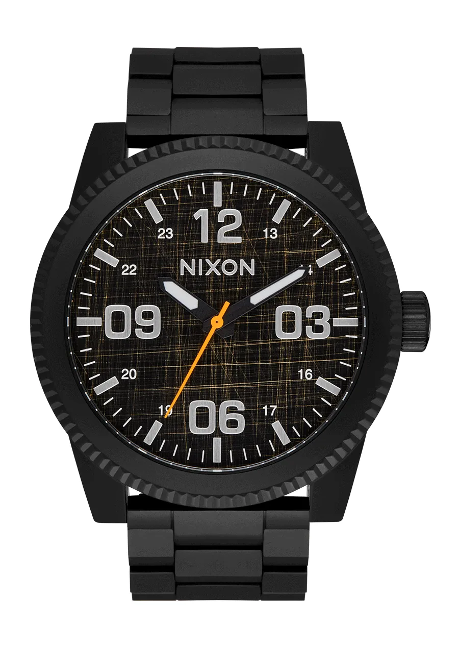 Corporal Stainless Steel - Super Black / Black Top sold by Nixon