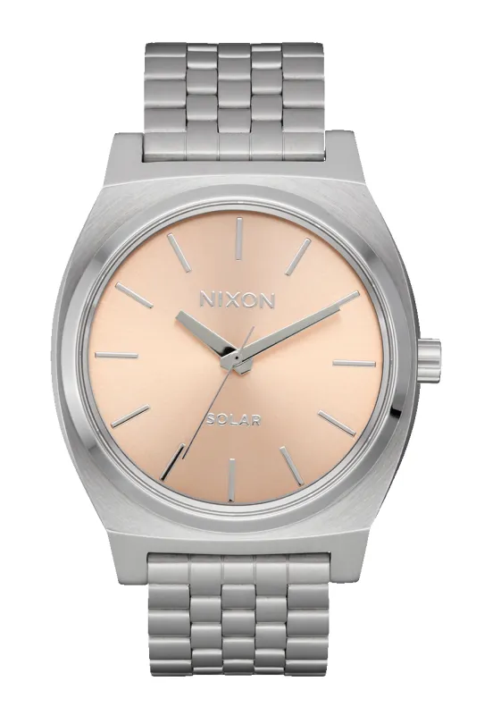 Time Teller Solar - Silver / Salmon sold by Nixon