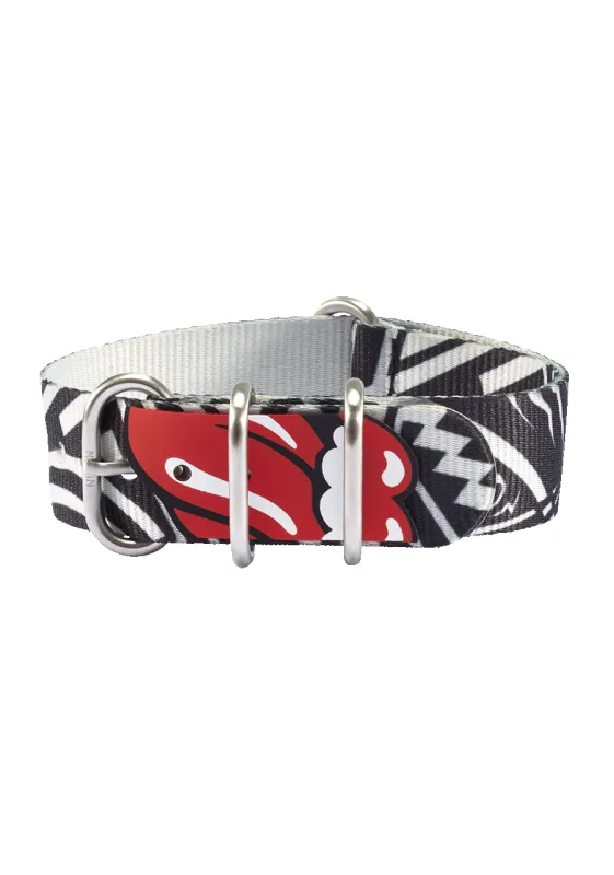 Rolling Stones 20mm Recycled One Piece Band - Black / Gray sold by Nixon