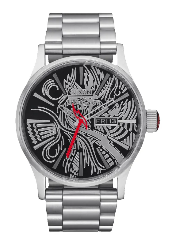 Rolling Stones Sentry Stainless Steel - Silver / Black sold by Nixon