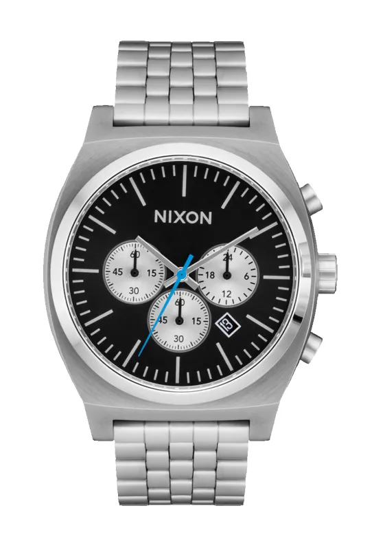 Time Teller Chrono - Chrome / Black / Chrome Sunray sold by Nixon