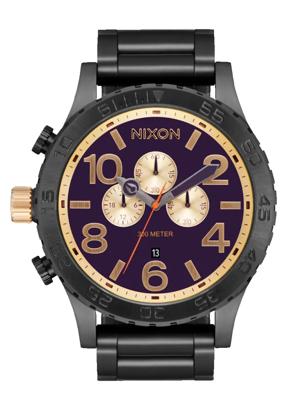 51-30 Chrono - Gunmetal / Blackberry / Gold sold by Nixon