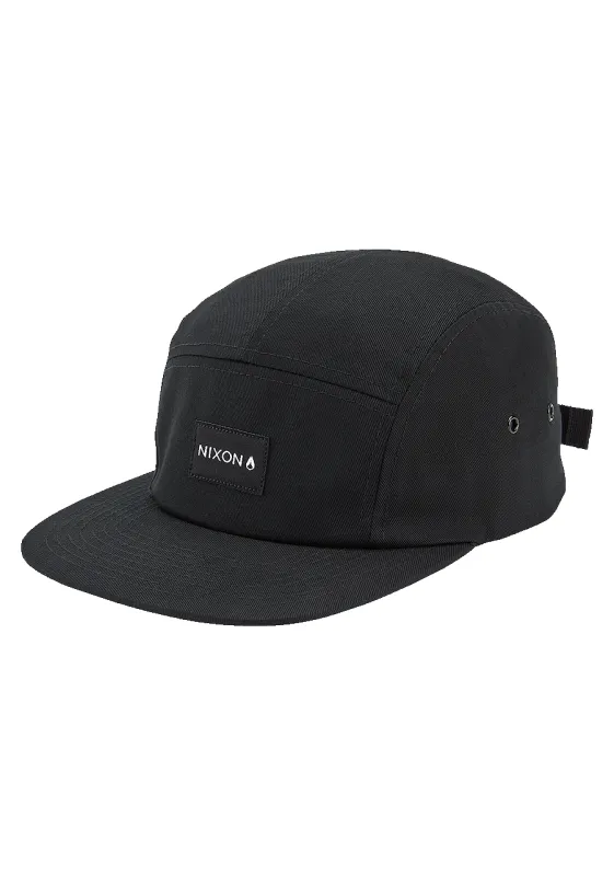 Mikey 5 Panel Hat - Black sold by Nixon