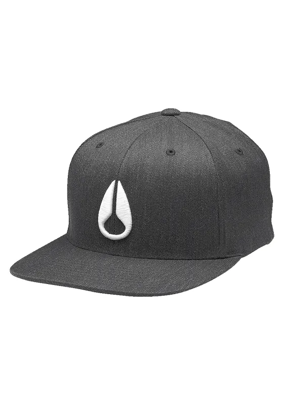 Deep Down Flexfit Athletic Fit Hat - Black Heather / White sold by Nixon