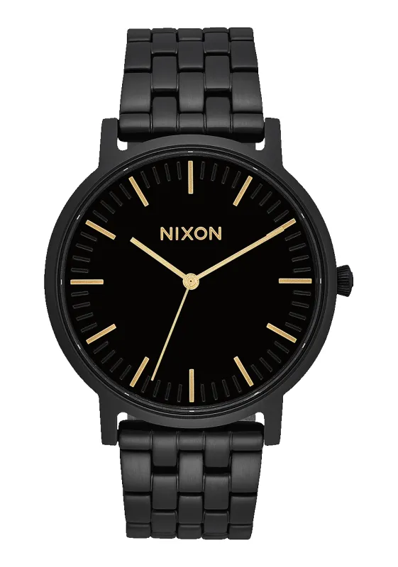 Porter - All Black / Gold made by Nixon
