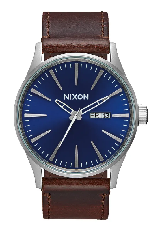 Sentry Leather - Blue / Brown sold by Nixon