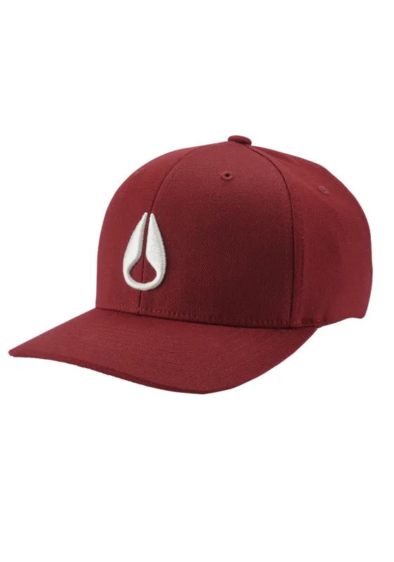 Deep Down Flexfit Athletic Fit Hat - Burgundy / White sold by Nixon