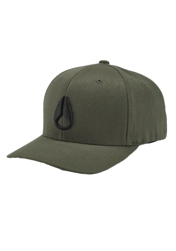 Deep Down Flexfit Athletic Fit Hat - Dark Olive sold by Nixon