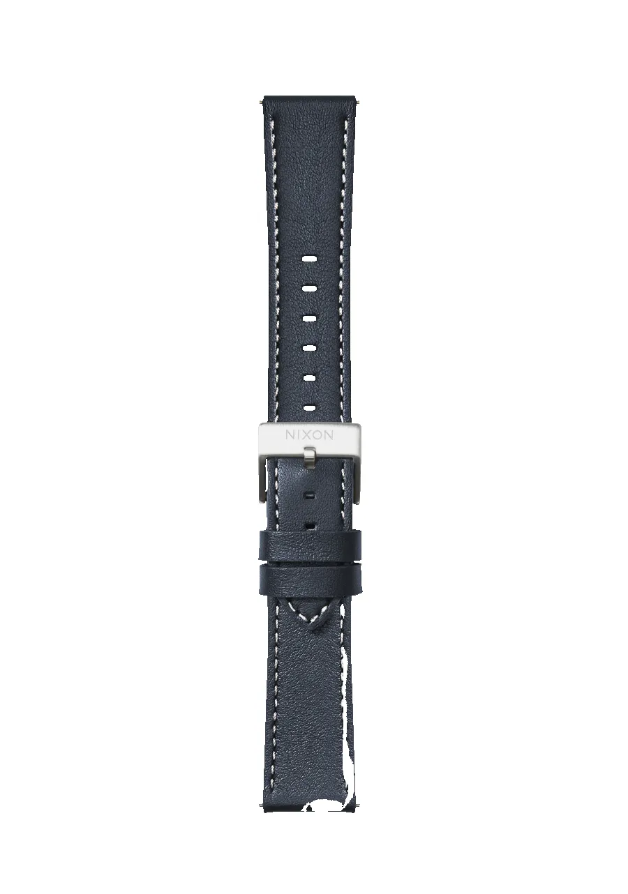 23mm Stitched Leather Band - Navy sold by Nixon product image thumbnail 2