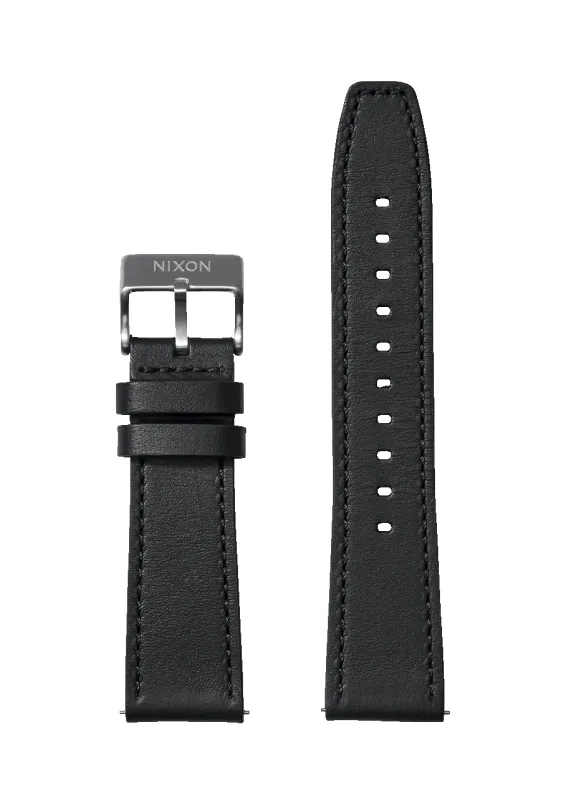 23mm Horween Leather Band - Black sold by Nixon
