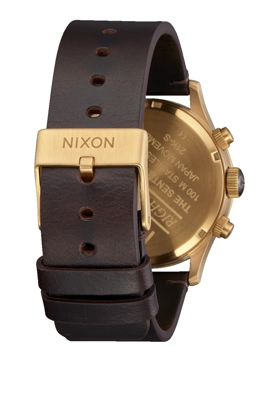Sentry Chrono Leather - Gold / Indigo / Brown sold by Nixon product image thumbnail 4