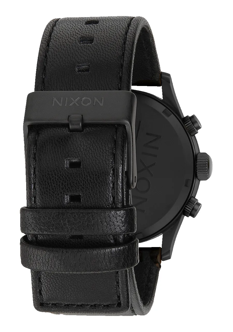 Sentry Chrono Leather - Matte Black / Gold / Black sold by Nixon product image thumbnail 4