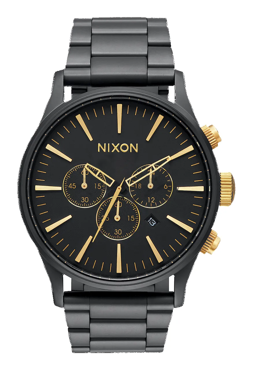 Sentry Chrono - Matte Black / Gold sold by Nixon