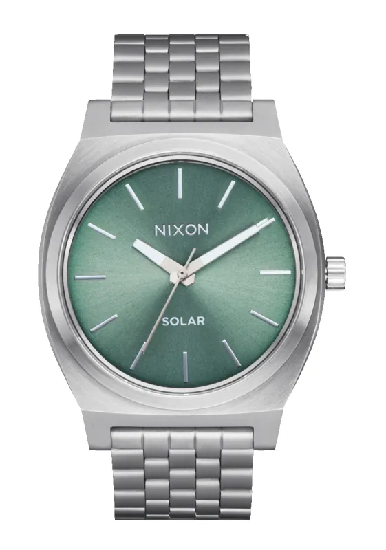Time Teller Solar - Silver / Jade Sunray sold by Nixon