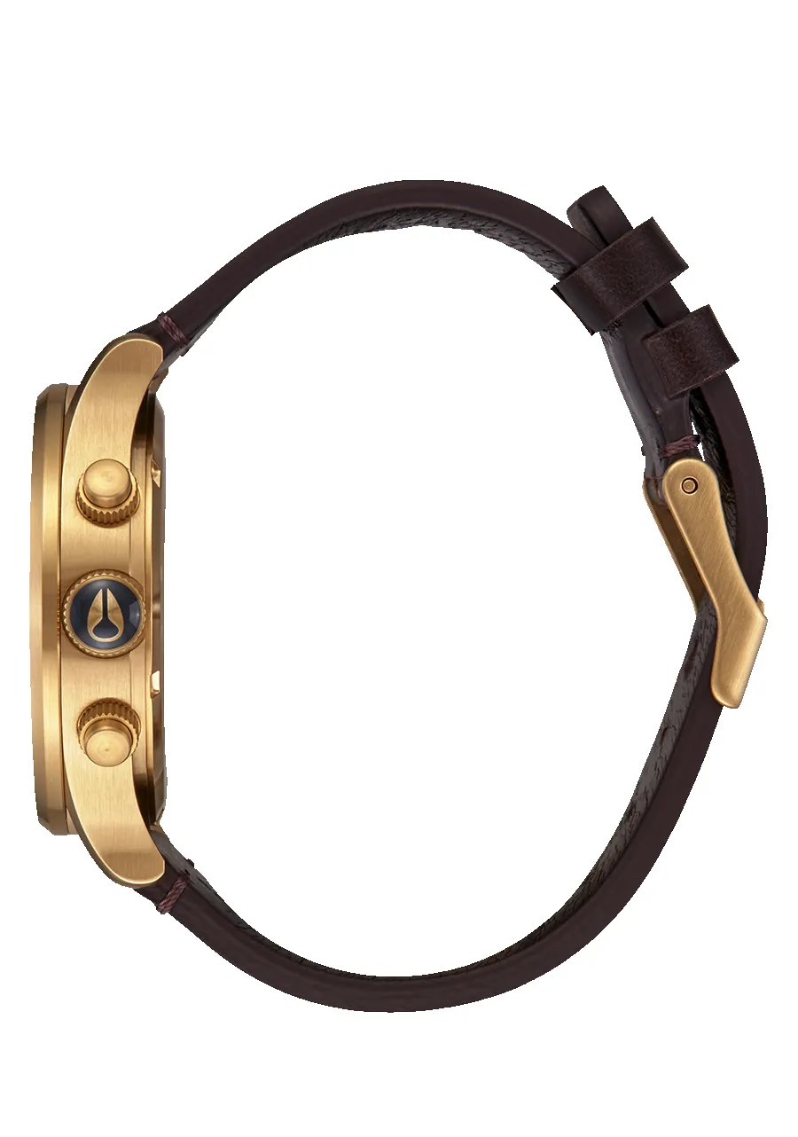 Sentry Chrono Leather - Gold / Indigo / Brown sold by Nixon product image thumbnail 2