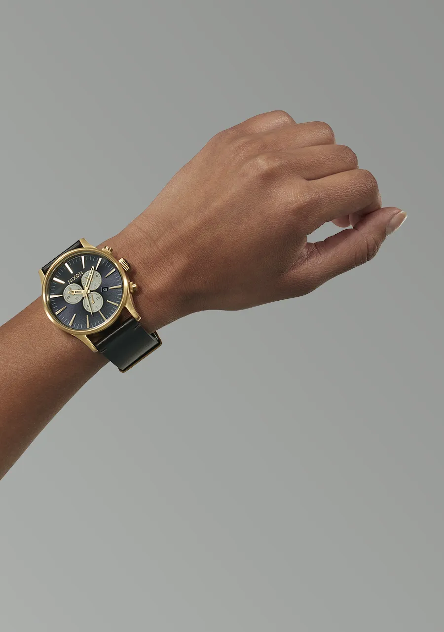 Sentry Chrono Leather - Gold / Indigo / Brown sold by Nixon product image thumbnail 5