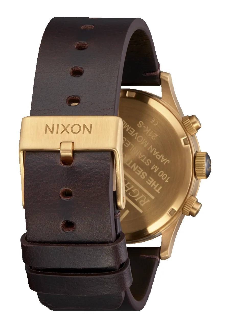 Sentry Chrono Leather - Gold / Indigo / Brown sold by Nixon product image thumbnail 3