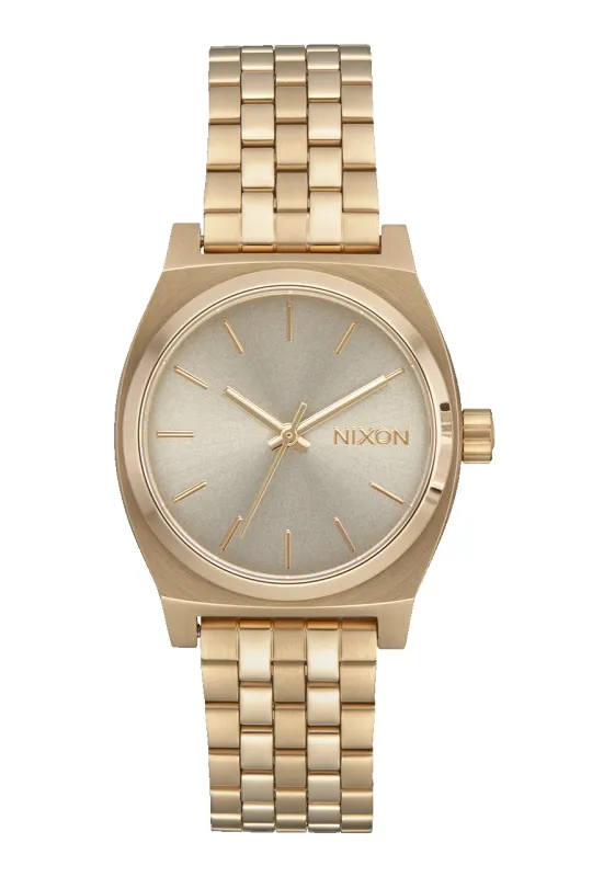 Medium Time Teller - Light Gold / Vintage White sold by Nixon