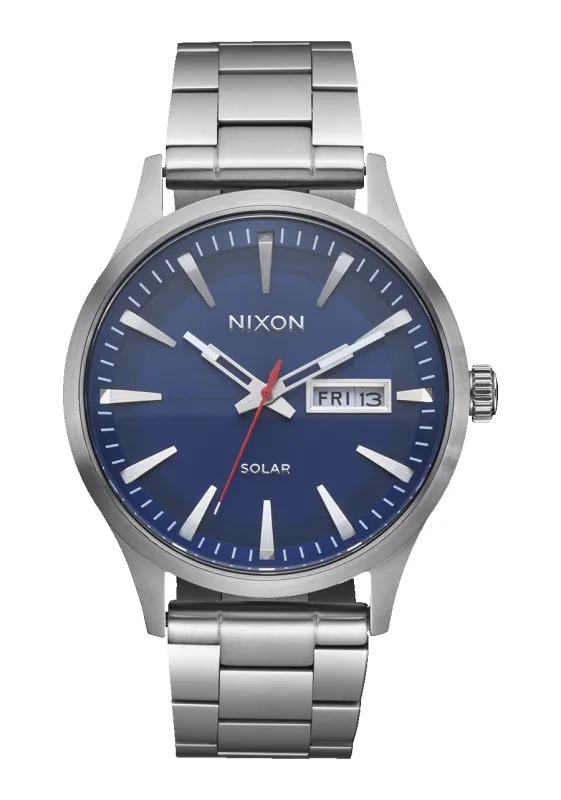 Sentry Solar Stainless Steel - Navy Sunray / Silver sold by Nixon
