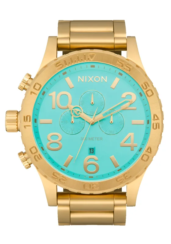 51-30 Chrono - Gold / Turquoise / Gold sold by Nixon